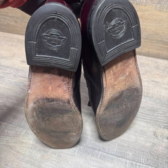 Florsheim Burgundy Leather Wingtip Tasseled Loafers Men's Size 11 - Picture 4 of 6